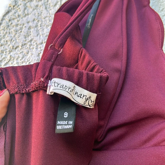 Xtraordinary Spaghetti Strap Scalloped V-Neck Hi-Low Dress - Picture 8 of 10